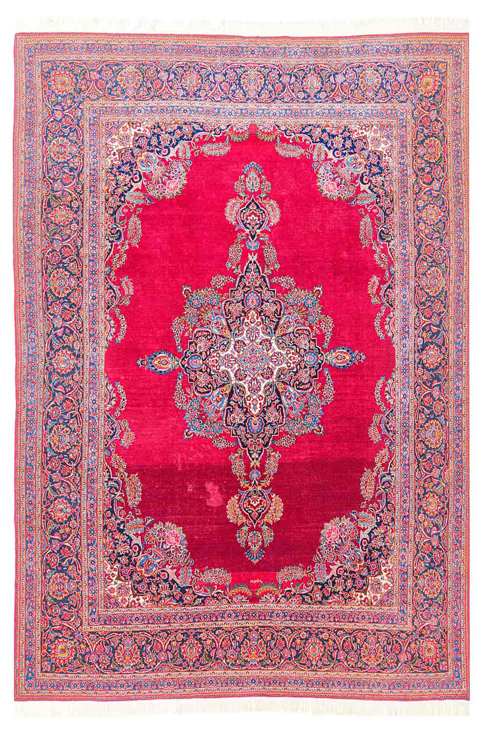 Persian Royal Kurk Kashan Lava Red Antique Persians Carpets